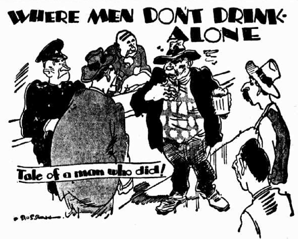 'to drink with the flies' - Smith's Weekly (Sydney, New South Wales) - 6 July 1935